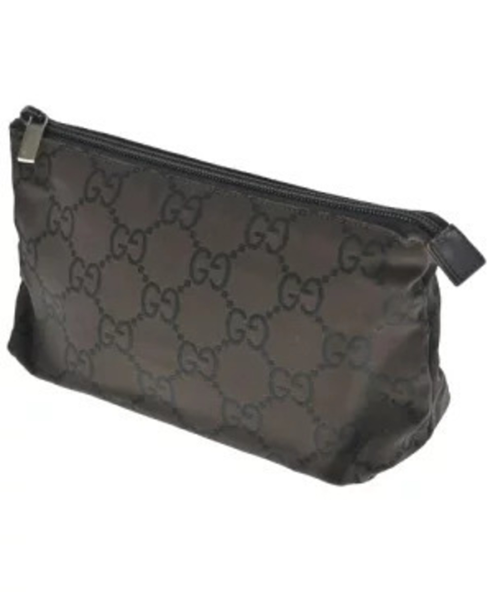Gucci Pouch Clutch Brown Black All over pattern
